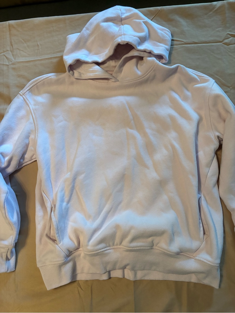 Women’s Light Pink Hooded Pullover Sweatshirt